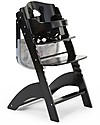 Childhome Evolutive Wooden High Chair Lambda 3, Black - It becomes a normal chair! High Chairs