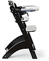 Childhome Evolutive Wooden High Chair Lambda 3, Black - It becomes a normal chair! High Chairs
