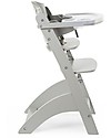 Childhome Evolutive Wooden High Chair Lambda 3, Stone Grey - It becomes a normal chair! High Chairs