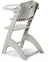 Childhome Evolutive Wooden High Chair Lambda 3, Stone Grey - It becomes a normal chair! High Chairs