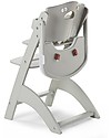 Childhome Evolutive Wooden High Chair Lambda 3, Stone Grey - It becomes a normal chair! High Chairs