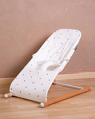 Childhome Evolux Bouncer Cover - Cotton Jersey - Golden Dots Bouncers