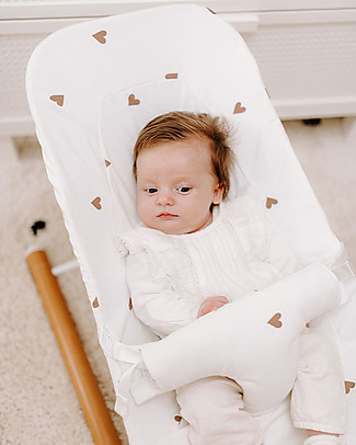 Childhome Evolux Bouncer Cover - Cotton Jersey - Golden Hearts Bouncers