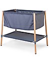 Childhome Evolux Wooden Cradle with Breathable Mesh, Natural/Anthracite - 50x90 cm Cribs & Moses Baskets