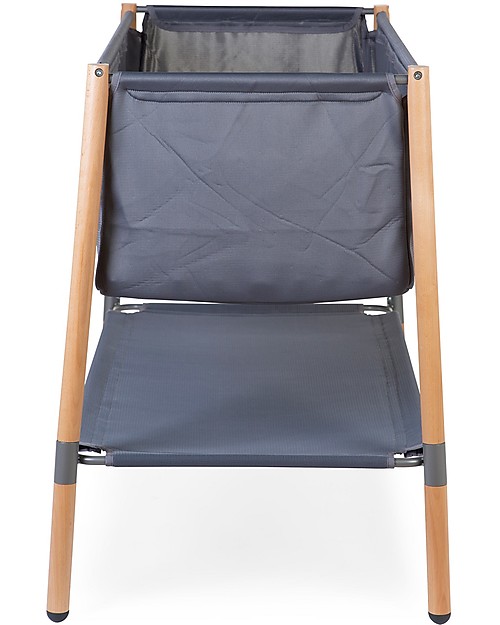 Childhome Evolux Wooden Cradle with Breathable Mesh, Natural/Anthracite - 50x90 cm Cribs & Moses Baskets