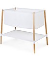 Childhome Evolux Wooden Cradle with Breathable Mesh, Natural/White - 50x90 cm Cribs & Moses Baskets