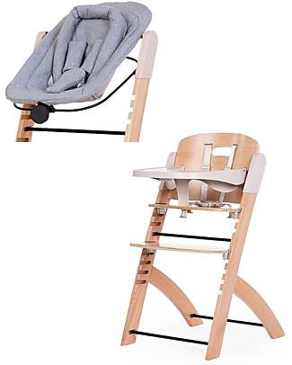 Childhome Evosit Evolutionary Highchair + Newborn Seat - Natural High Chairs