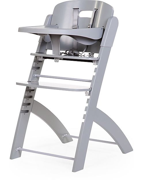 Childhome Evosit Evolutive High Chair + Stone Grey Baby Food Tray - 53x45x86 cm - from 6 Months High Chairs