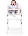 Childhome Evosit Evolutive High Chair + White Baby Food Tray - 53x45x86 cm - from 6 Months High Chairs