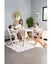 Childhome Evosit Evolutive High Chair + White Baby Food Tray - 53x45x86 cm - from 6 Months High Chairs