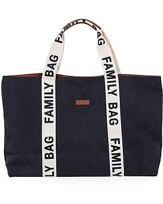 Childhome Family Bag Weekend Bag - Black - Signature Collection - 55x18x40cm Diaper Changing Bags