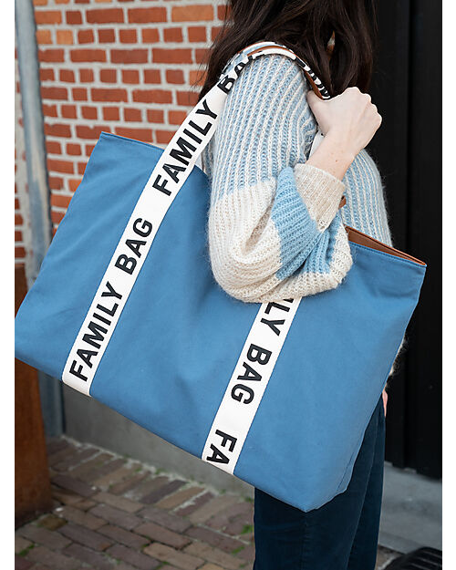 Childhome Family Bag Weekend Bag - Indigo - Signature Collection - 55x18x40cm Diaper Changing Bags