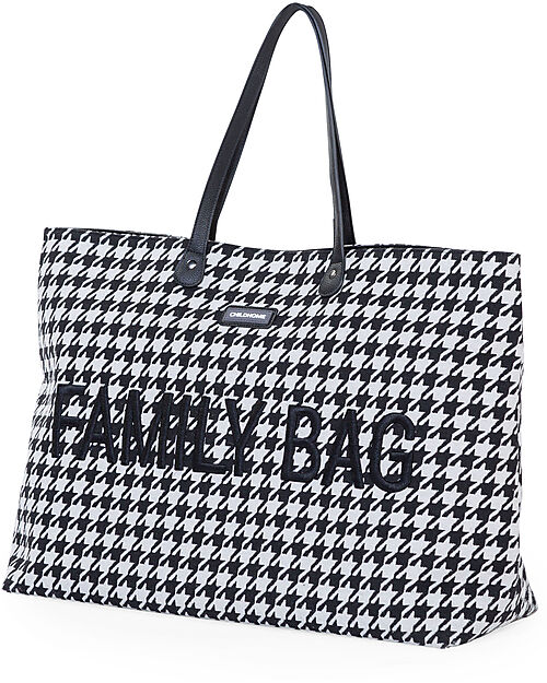 Childhome Family Bag Weekend Bag - Pied de Poule - 55x18x40cm Diaper Changing Bags