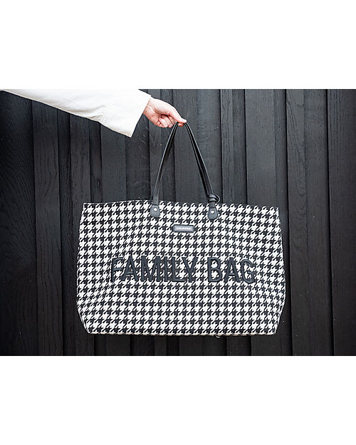 Childhome Family Bag Weekend Bag - Pied de Poule - 55x18x40cm Diaper Changing Bags