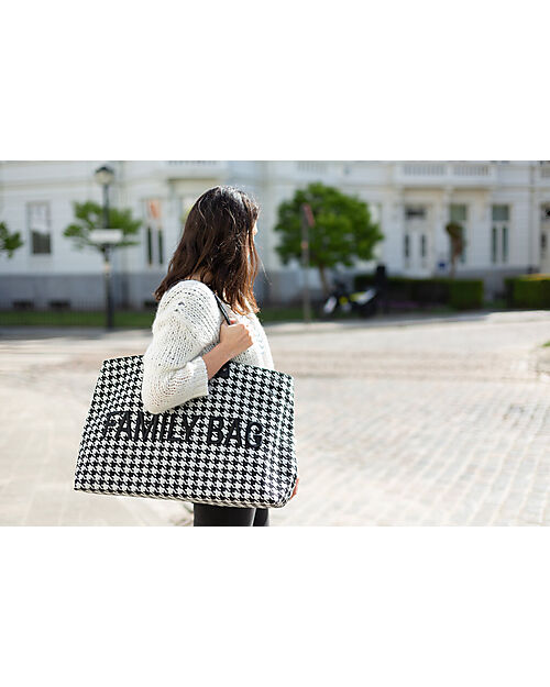 Childhome Family Bag Weekend Bag - Pied de Poule - 55x18x40cm Diaper Changing Bags