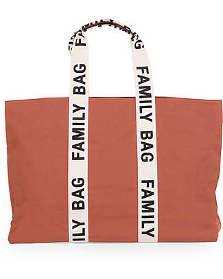 Childhome Family Bag Weekend Bag - Terracotta - New Sporty Look! - 55x18x40cm Diaper Changing Bags