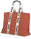 Childhome Family Bag Weekend Bag - Terracotta - Signature Collection - 55x18x40cm Diaper Changing Bags