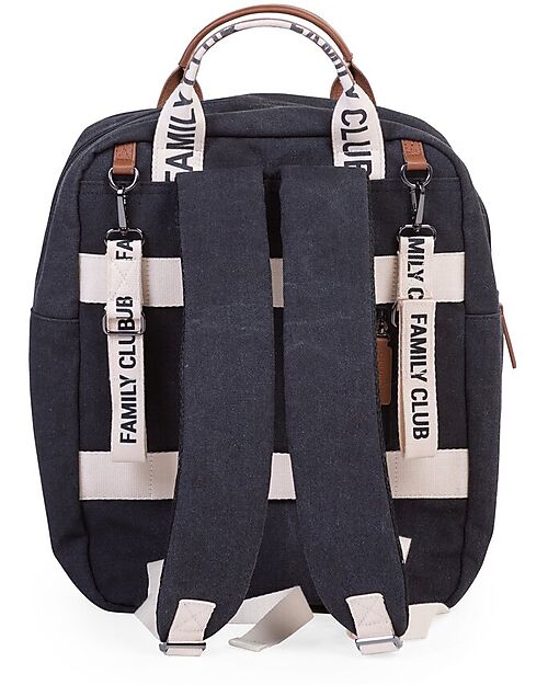 Childhome Family Club Backpack - Black - Changing Mat Included! Changing Backpack