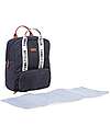 Childhome Family Club Backpack - Black - Changing Mat Included! Changing Backpack
