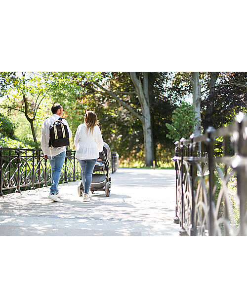 Childhome Family Club Backpack - Black - Changing Mat Included! Changing Backpack