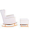 Childhome Footrest Rocking Sofa Chair - Natural Beech & Offwhite Armchairs