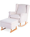 Childhome Footrest Rocking Sofa Chair - Natural Beech & Offwhite Armchairs