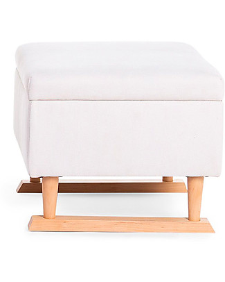 Childhome Footrest Rocking Sofa Chair - Natural Beech & Offwhite Gliders & Reclining Chairs