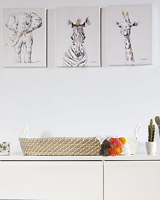 Childhome Giraffe Oil Painting with Golden Details - 30x40 cm Posters