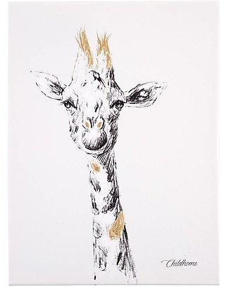 Childhome Giraffe Oil Painting with Golden Details - 30x40 cm Wall Decorations