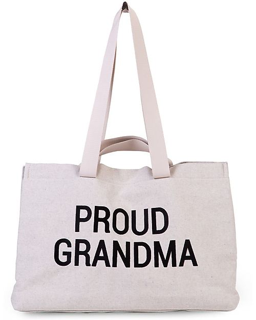 Childhome Grandma Bag Canvas - Off White - 50 x 16 x 34 cm - Double Handles Tote Bags