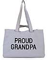 Childhome Grandpa Bag Canvas - Grey - 50 x 16 x 34 cm - Double Handles Tote Bags