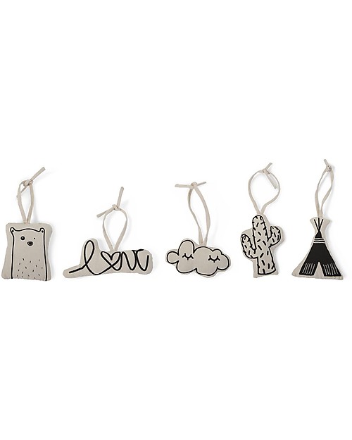 Childhome Gym Toys Canvas Set of 5 for ChildHome PlayGym Baby Gym