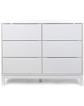 Childhome Jota White Chest - 6 Drawers + Changing Unit Dressers