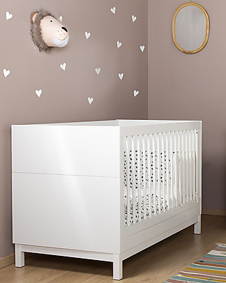 Childhome Jota White Cotbed with Slats - 70x140 cm Cots & Cotbeds
