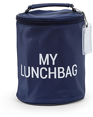 Childhome Kids My Luchbag with Insulated Lining - Navy/White Lunch Boxes