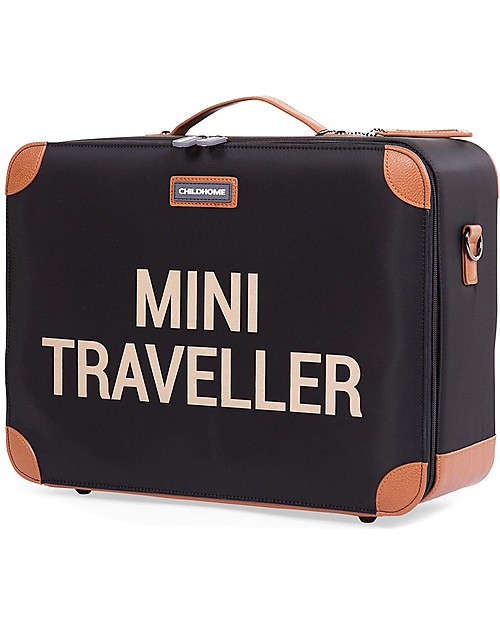 Childhome Kids Suitcase Mini Traveller - Black/Gold - 40 x 30 x 15 cm Travel Bags