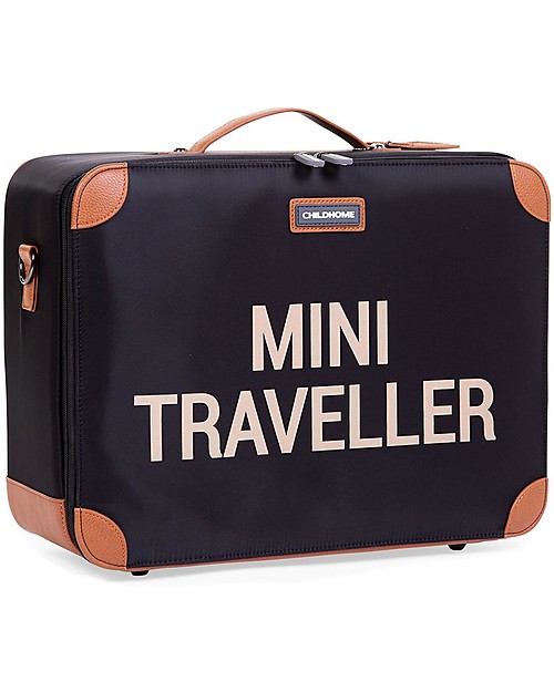 Childhome Kids Suitcase Mini Traveller - Black/Gold - 40 x 30 x 15 cm Travel Bags