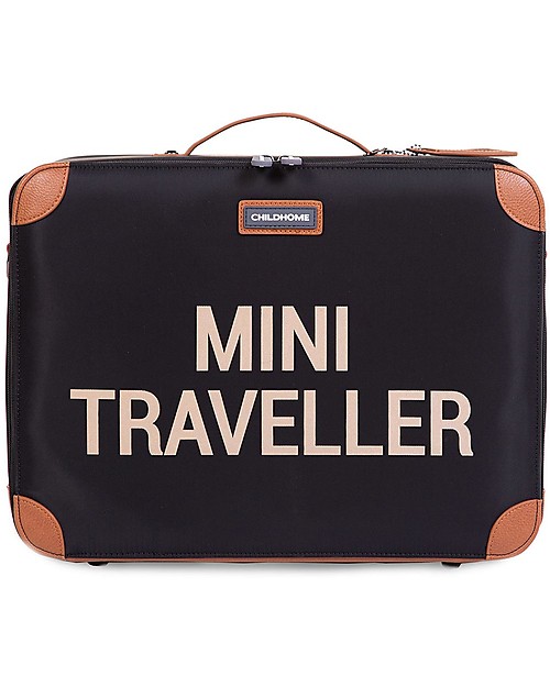 Childhome Kids Suitcase Mini Traveller - Black/Gold - 40 x 30 x 15 cm Travel Bags