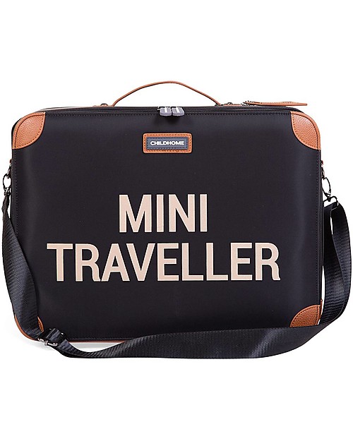 Childhome Kids Suitcase Mini Traveller - Black/Gold - 40 x 30 x 15 cm Travel Bags