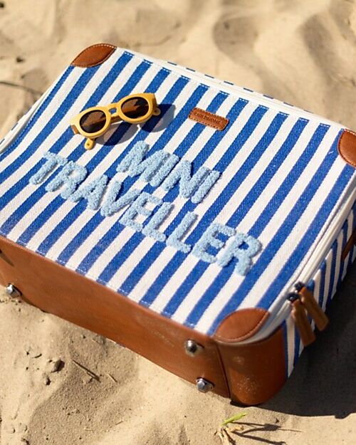 Childhome Kids Suitcase Mini Traveller - Electric Blue/Light Blue - 40 x 30 x 15 cm Travel Bags