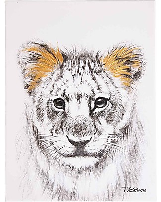 Childhome Lion Oil Painting with Golden Details - 30x40 cm Posters