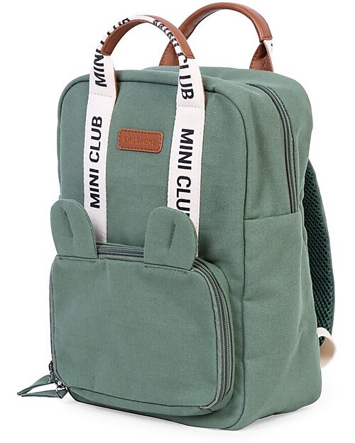 Childhome Mini Club Signature Kids Backpack - Green -23x10x31 cm Kindergarten Backpacks