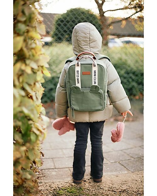 Childhome Mini Club Signature Kids Backpack - Green -23x10x31 cm Kindergarten Backpacks