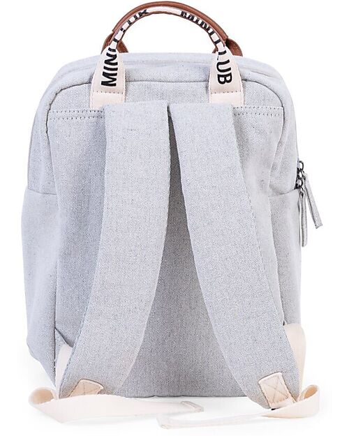Childhome Mini Club Signature Kids Backpack - Off White -23x10x31 cm Kindergarten Backpacks