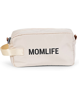 Childhome Momlife Toiletry Bag - Offwhite/Black Makeup Bags & Pouches
