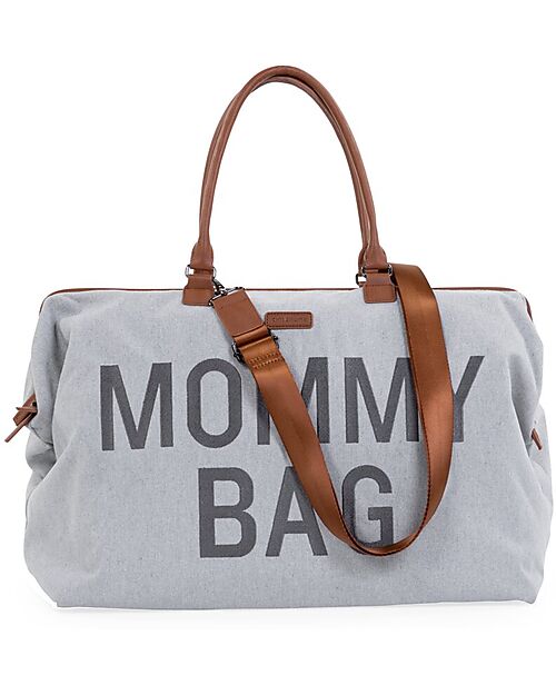 Childhome Mommy Bag Changing Bag 55 x 30 x 40 cm - Canvas Grey - Includes  Changing Mat! unisex (bambini)