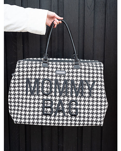 Childhome Mommy Bag Changing Bag 55 x 30 x 40 cm - Pied de Poule - Includes Changing Mat! Diaper Changing Bags