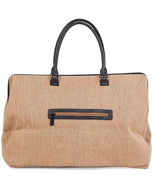 Childhome Mommy Bag Changing Bag 55 x 30 x 40 cm - Raffia - Includes Changing Mat! Diaper Changing Bags