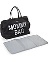 Childhome Mommy Bag, Diaper Bag 55 x 30 x 40 cm, Black - Includes foldable changing mat! Diaper Changing Bags