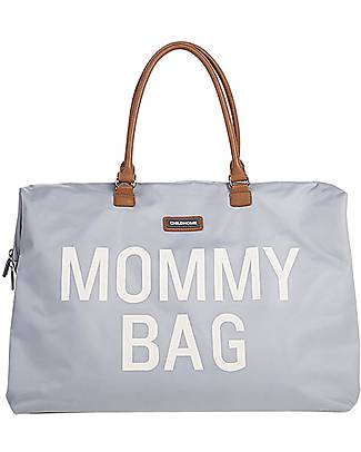 Childhome Mommy Bag Diaper Bag - 55 x 30 x 40 cm - Grey Off White - Includes foldable changing mat! Diaper Changing Bags & Accessories